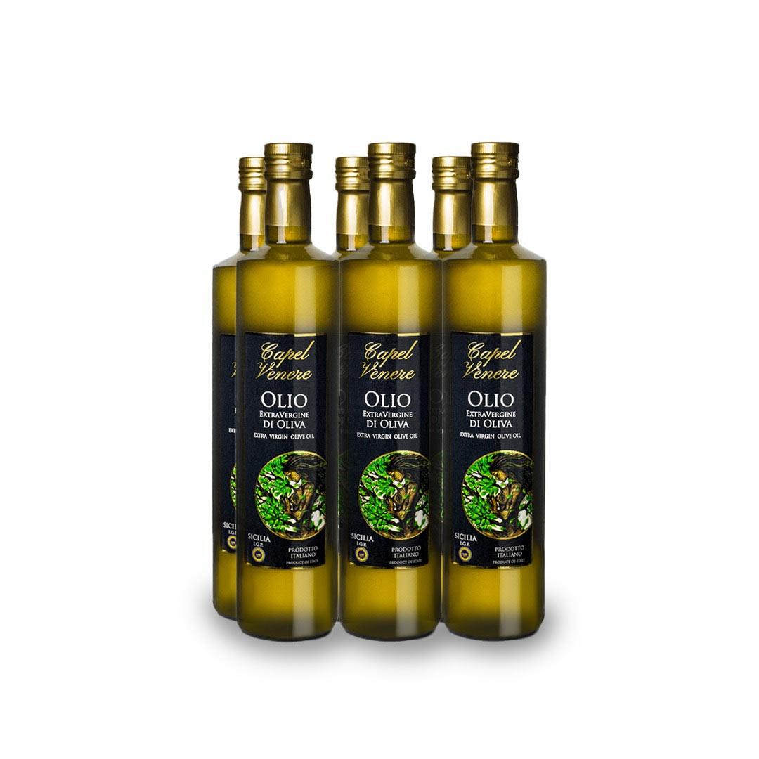 olio igp sicilia - extravergine di oliva set 6 bottiglie da 750ml